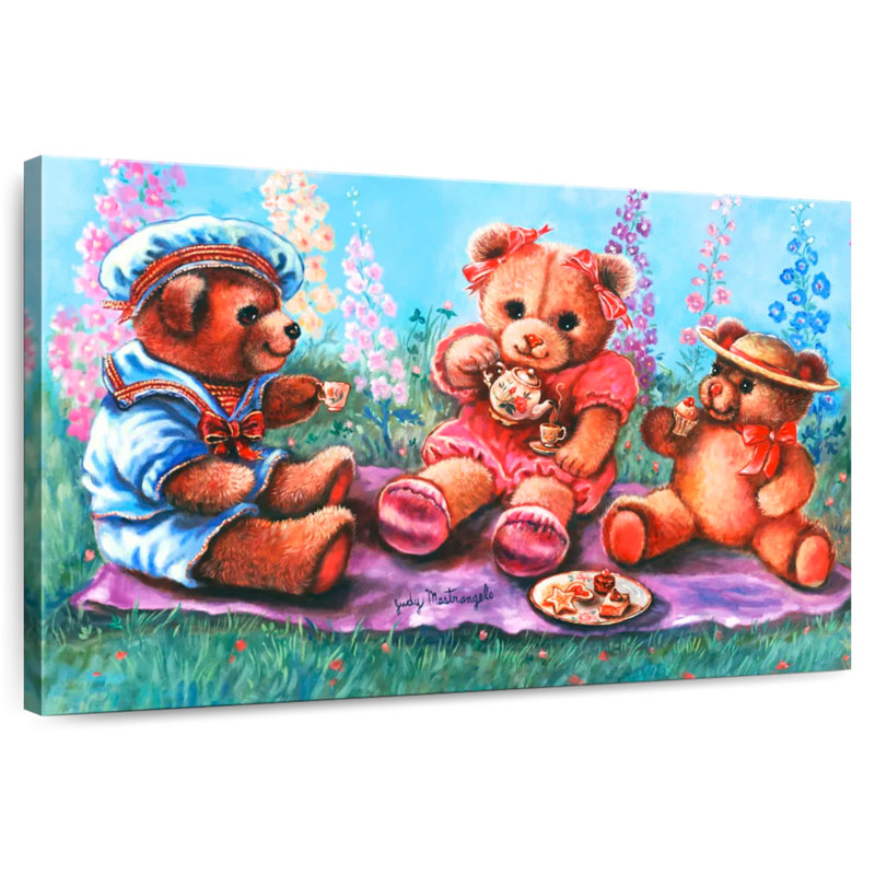Ours en peluche pique-nique, H 20 po x l 30 po