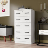 Giello 5 Deep Drawers 56" Tall Chest, New Improved Design