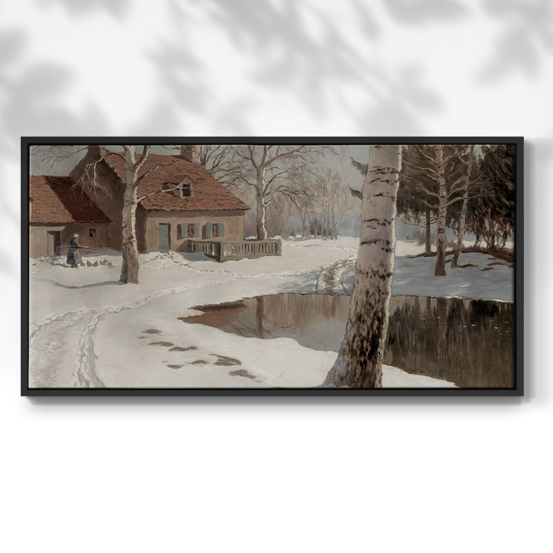 Série paysage - CMLXV III - Toile tendue avec châssis encadré - Prêt à être accroché, Noir, noir, noir, noir