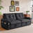 77‘’  Multifunctional 2-In-1 Sofa Bed, Grey-1775613093