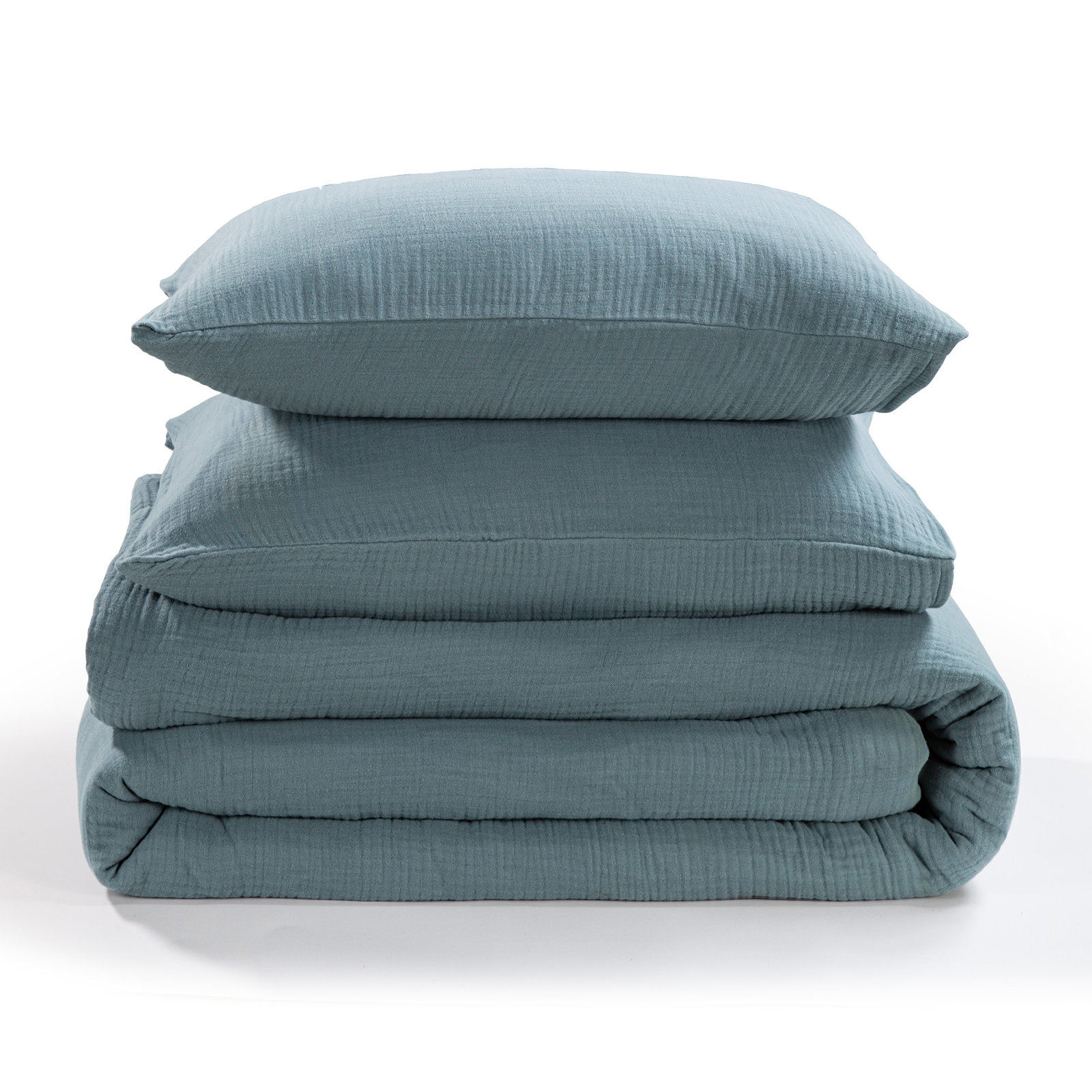 Cotton Comforter Set, Twin Comforter + 1 Standard Sham, Sage