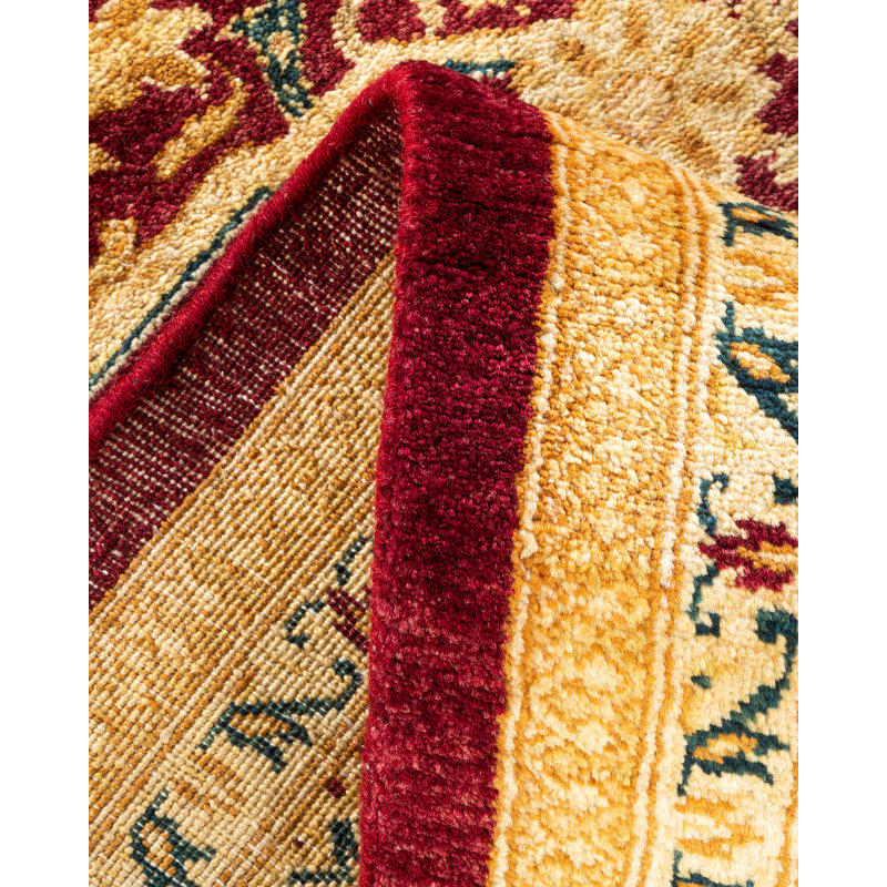 Tapis unique en laine noué à la main 6 pi 1 po x 8 pi 5 po nouvel âge Hayner