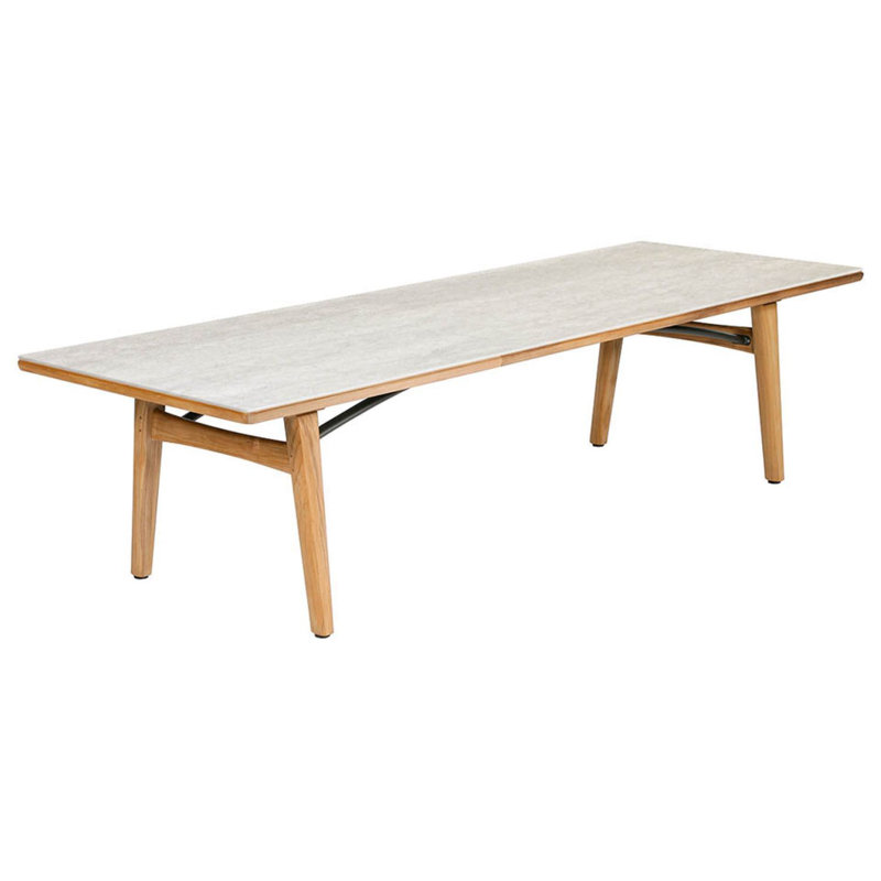 Monterey Dining Table, 29" H x 118" W x 39" D, Frost Ceramic