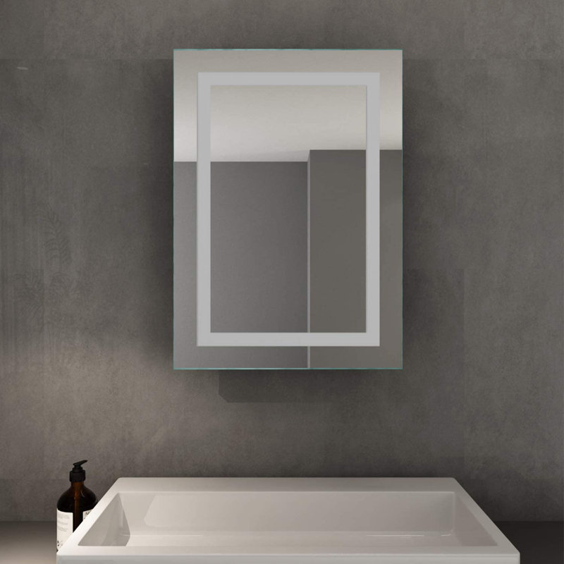 Sunny Side Surface Mirrored Bathroom Cabinets with Mirror and 2