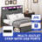 Linen Upholstered Bookcase Bed-129812674