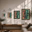 Bamboo in Two Tones Japandi - Framed Print-883038881-883038884