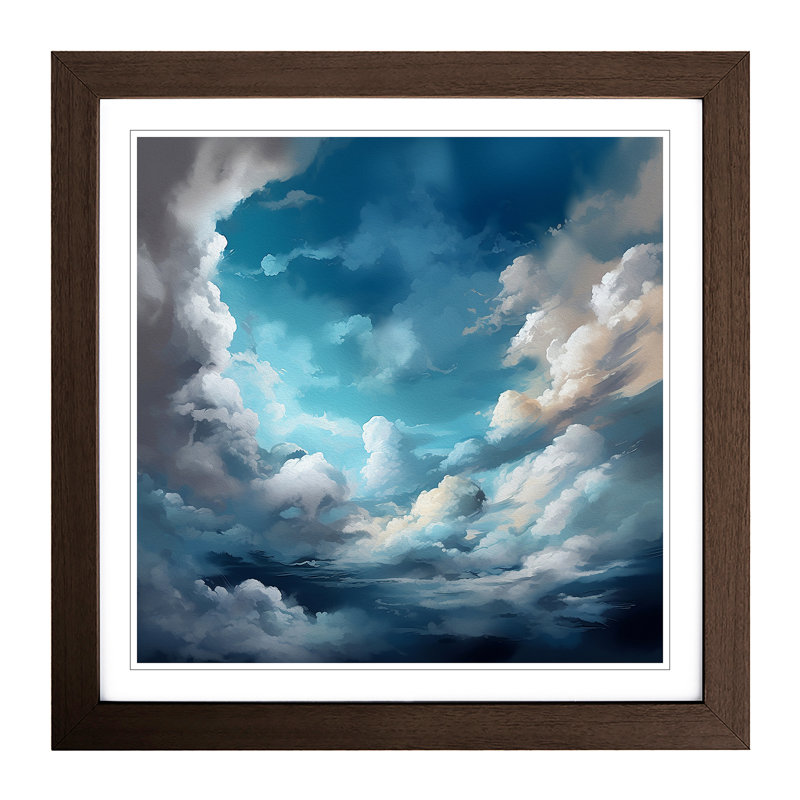 Cloudy Sky Digital Art - Framed Print, Walnut