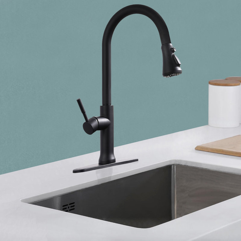 Robinet de cuisine rétractable GAweza, Noir