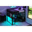 Lit mezzanine double en métal avec DEL