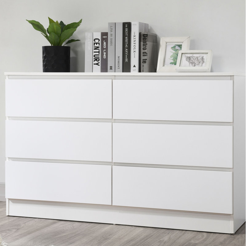 Marqita 6 Drawer 121Cm W Chest of Drawers, White