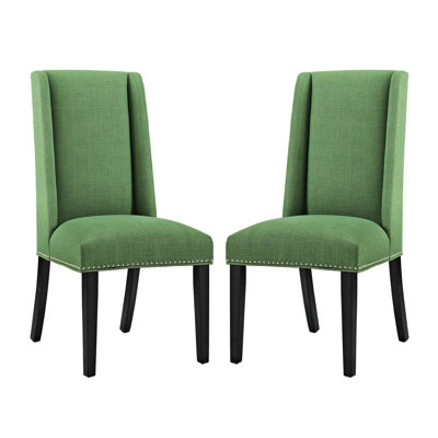 Chaises de salle à manger rembourrées en tissu Baron (ensemble de 2) par Modway
