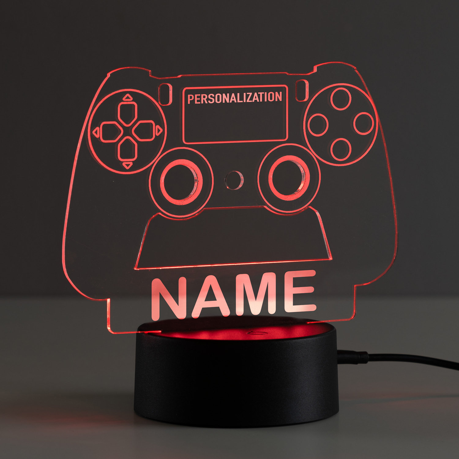 16 Colors Changing PS4 Logo USB Lighting Game Room Decor LED