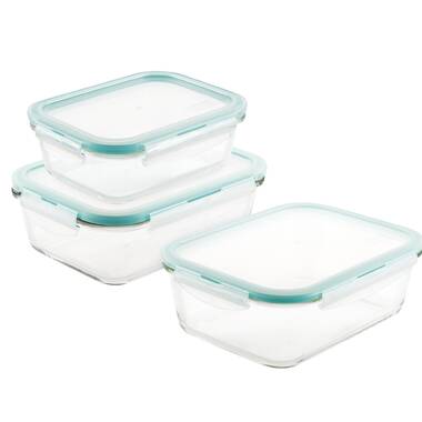 Lock & Lock Rectangular Water Tight Food Container, Set of 4 (6 oz each)