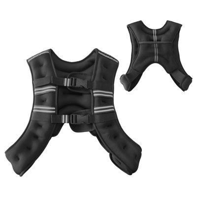 30/40/50/63/76 cm Weighted Vest for Men & Women, Neoprene Training Vest with Reflective Stripe & Mesh Pocket for Running, Walking and Home Gym Strength Training