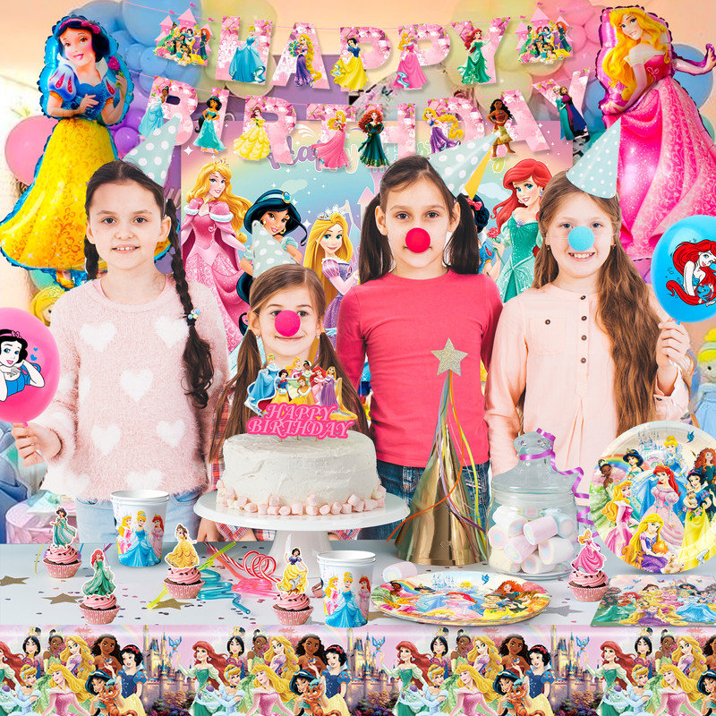 Princess Birthday Party Supplies,86pcs Princess Party Decorations & Tableware Set