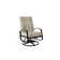 Chaise berçante pivotante réglable avec coussins Askar