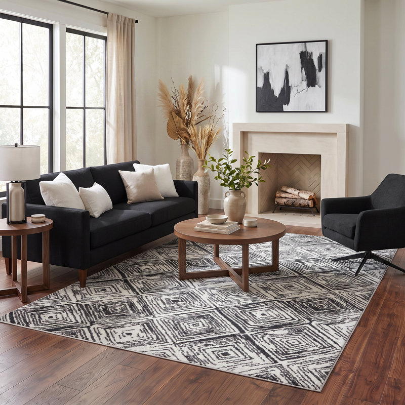 Zarhiya Abstract Indoor Rug, Rectangle 5'2" x 7'7"