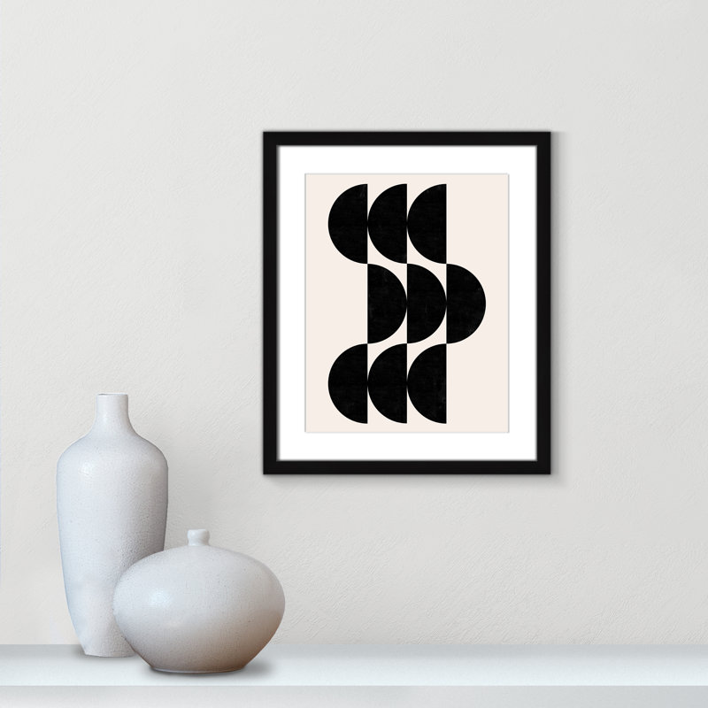 Impression de formes par Dotz, 16'' W x 19'' H, Matted Print, Satin Black