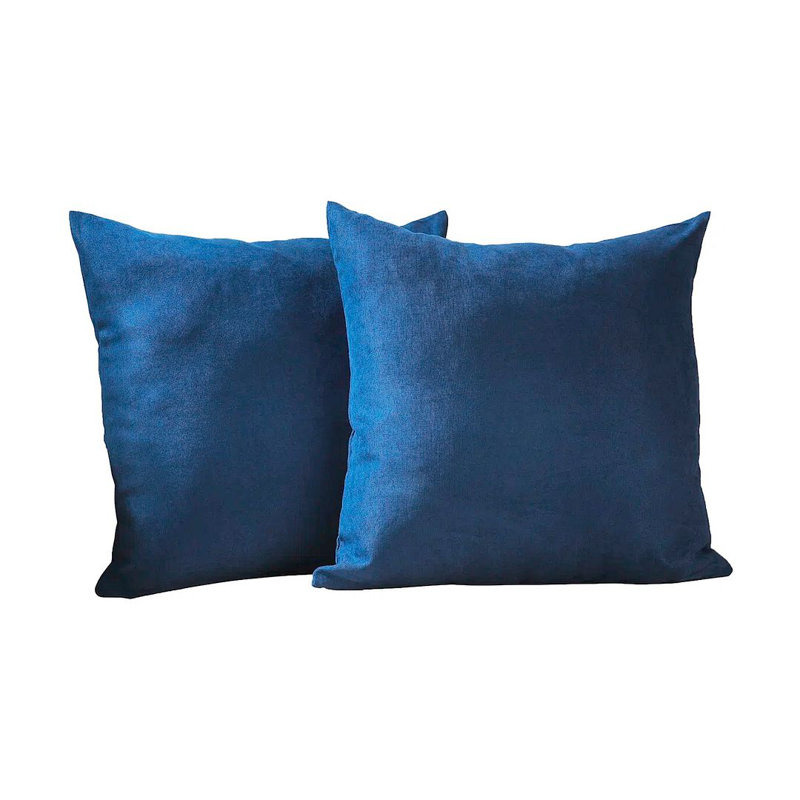 Decorative Throw Cushion Covers, 12" H x 20" W, Navy Blue