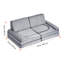 Canapé modulaire 10 pièces pour tout-petits avec accoudoirs et coussins convertibles en mousse