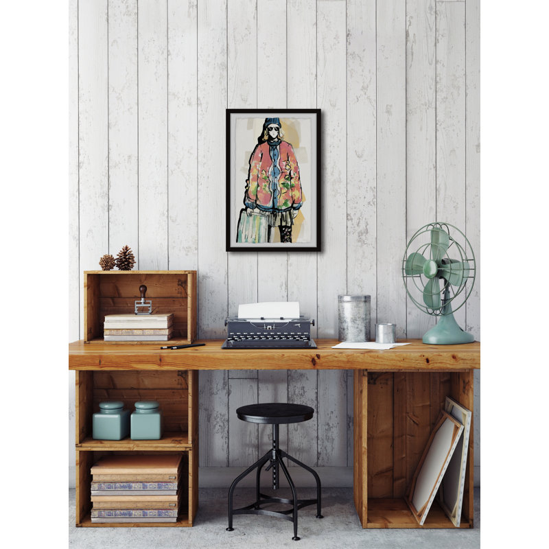 Hippie Girl by Parvez Taj - Single Picture Frame Painting, 91 cm H x 61 cm W