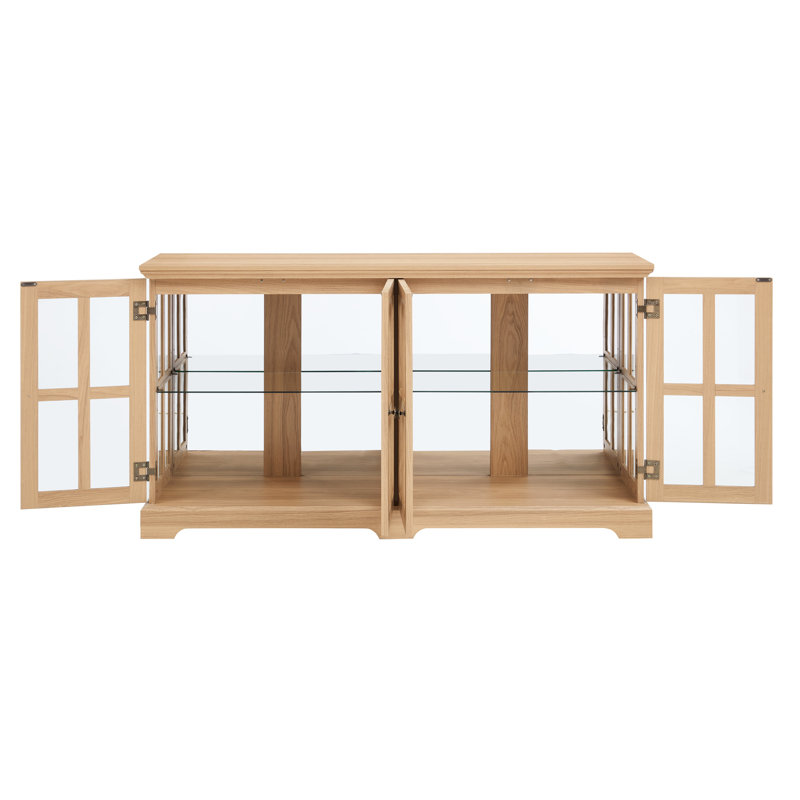 Magnifique vitrine avec panneau arrière en acrylique et tablettes réglables