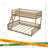 Twin XL Over Queen Bunk Bed With Ladder And Guardrails-1078959382