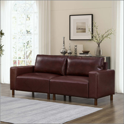 Causeuse pour salon, appartement, canapé rembourré en similicuir respirant, causeuse
