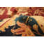 Tapis décoratif en laine de style persan rouge foncé de conception unique 6 pi 2 po x 8 pi 10 po noué à la main new age paki