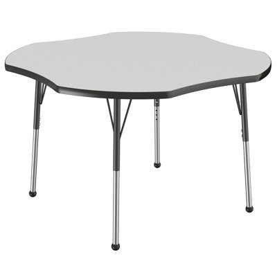 48" x 48" Clover T-Mold Activity Table with Adjustable Legs