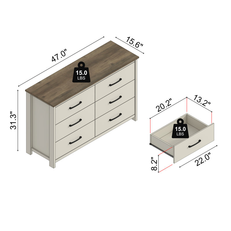 Allysyn Modern 3 Piece Bedroom Set, Ivory/Knotty Oak