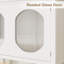 Buffet blanc 32 "avec portes en verre - rangement pour bar et vestibule