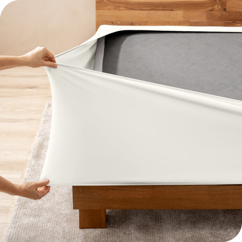 Housse de sommier enveloppante, Simple, Crème