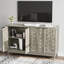 Buffet de style moderne avec 4 portes en relief en forme de losange pour un rangement polyvalent et un design élégant