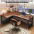 Simple and modern solid wood L - shaped desk-785396804