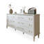 Armoire d'appoint en bois manufacturé blanc massif
