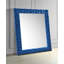 Miroir décoratif Izaic avec cadre en velours et capitonnage à boutons-122266660
