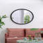 Miroir mural 32 "avec cadre perlé en métal, miroir mural