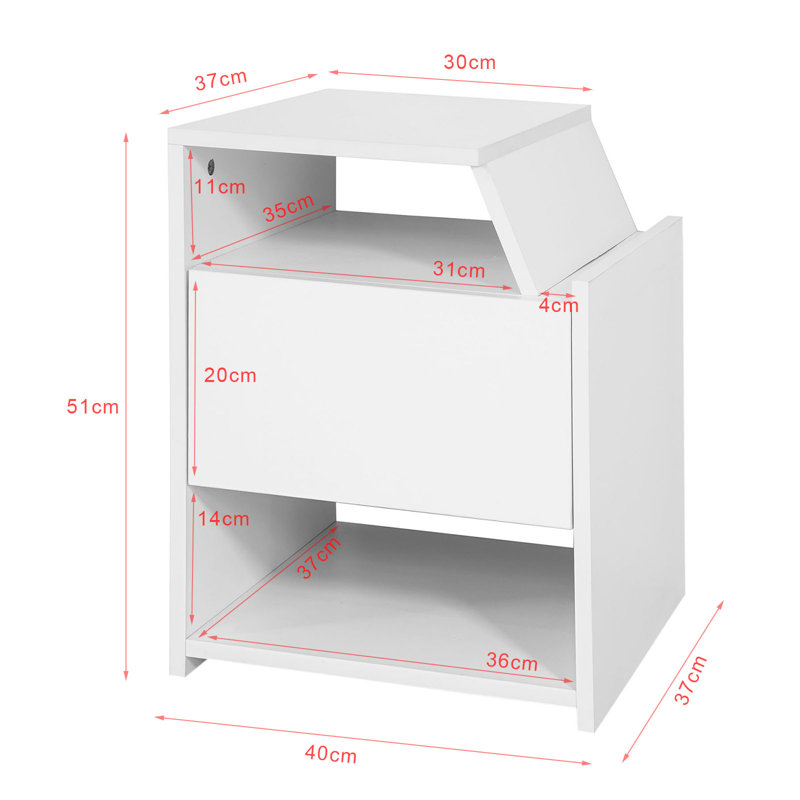 Northington 40 cm W Bedside Table