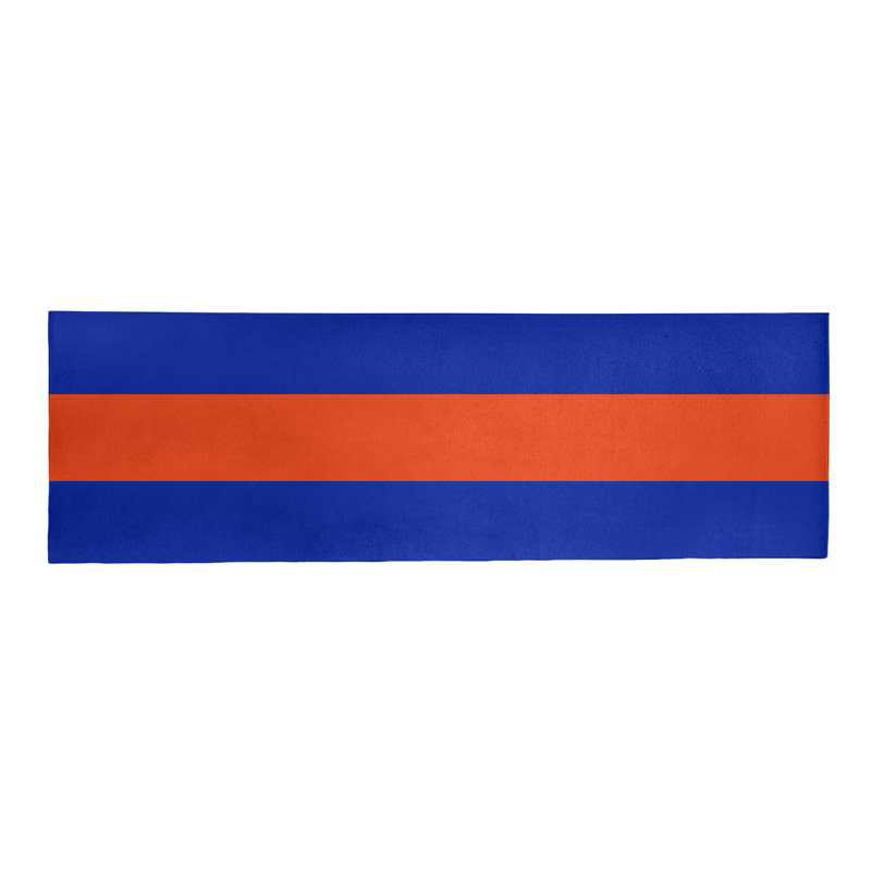 Tapis bleu/orange area, Tapis de couloir 2 pi 6 po x 8 pi