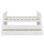 Lit de jour double avec lit gigogne simple et 3 tiroirs de rangement, lit capitaine en bois, lit plateforme en bois-1827738530