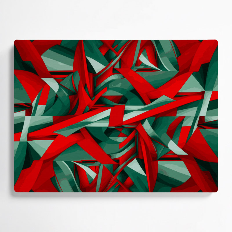 Art mural rouge Op Op 61, H 12 po x l 18 po x P 0,05 po