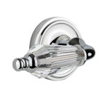 Crystal Parlor Interior Mortise Door Lever with Classic Rosette