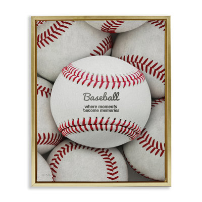  "Baseball Memories", art mural encadré flottant par Seven Trees
