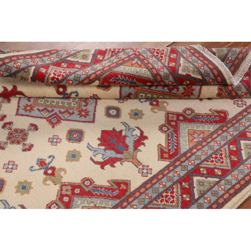 Tapis oriental ivoire Kazak 5