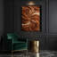 Paysage abstrait, art mural sur toile brune 20-300689129