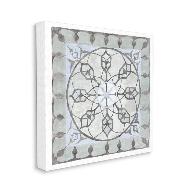 Boho, motif de fractale rustique sur toile, H 17 po x l 17 po x P 1,5 po