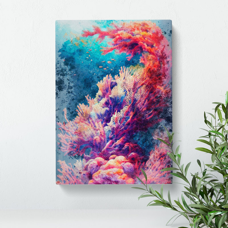 Beauteous Coral Reef - Wrapped Canvas Print, 50cm H x 35cm W x 3cm D