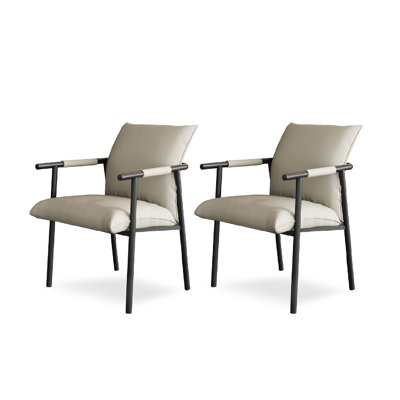 Chaise de salle à manger en cuir italien