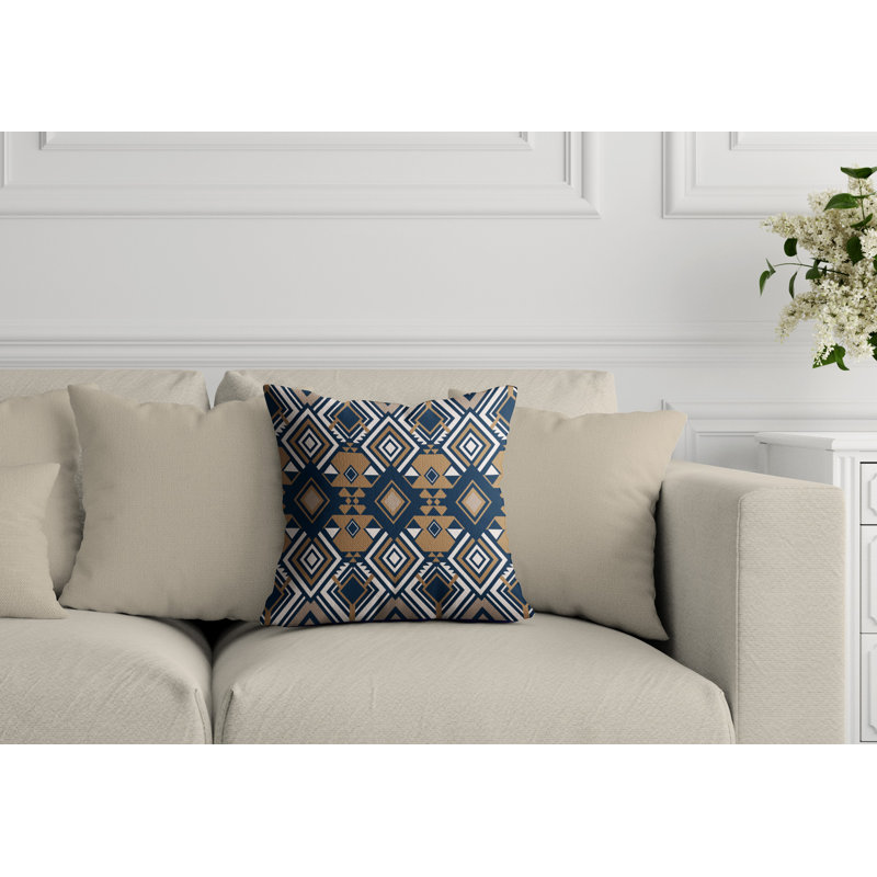 Housse et insert de coussin extérieur d'extérieur, Brun, L 17 po x H 17 po